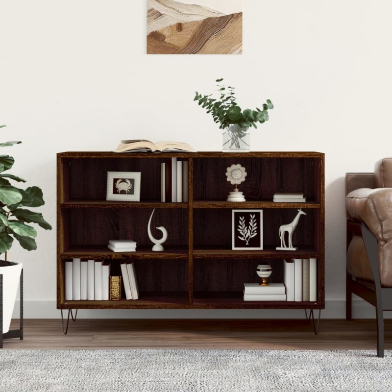 vidaXL Credenza Rovere Marrone 103,5x35x70 cm in Legno Multistrato vidaXL Credenza Rovere Marrone 103,5x35x70 cm in Legno Multistrato
