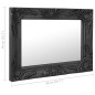 Specchio da Parete Stile Barocco 50x40 cm Nero Specchio da Parete Stile Barocco 50x40 cm Nero