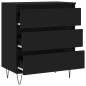 vidaXL Credenza Nero 60x35x70 cm in Legno Multistrato vidaXL Credenza Nero 60x35x70 cm in Legno Multistrato