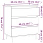 vidaXL Credenza Rovere Marrone 60x35x70 cm in Legno Multistrato vidaXL Credenza Rovere Marrone 60x35x70 cm in Legno Multistrato