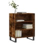 vidaXL Credenza Rovere Fumo 57x35x70 cm in Legno Multistrato vidaXL Credenza Rovere Fumo 57x35x70 cm in Legno Multistrato