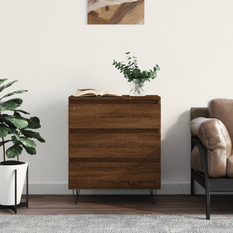vidaXL Credenza Rovere Marrone 60x35x70 cm in Legno Multistrato vidaXL Credenza Rovere Marrone 60x35x70 cm in Legno Multistrato