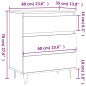 vidaXL Credenza Rovere Marrone 60x35x70 cm in Legno Multistrato vidaXL Credenza Rovere Marrone 60x35x70 cm in Legno Multistrato