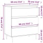 vidaXL Credenza Grigio Cemento 60x35x70 cm in Legno Multistrato vidaXL Credenza Grigio Cemento 60x35x70 cm in Legno Multistrato
