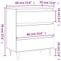 vidaXL Credenza Rovere Sonoma 60x35x70 cm in Legno Multistrato vidaXL Credenza Rovere Sonoma 60x35x70 cm in Legno Multistrato