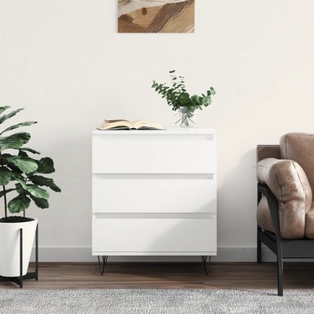 vidaXL Credenza Bianca 60x35x70 cm in Legno Multistrato