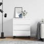 vidaXL Credenza Bianco Lucido 60x35x70 cm in Legno Multistrato vidaXL Credenza Bianco Lucido 60x35x70 cm in Legno Multistrato