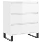 vidaXL Credenza Bianco Lucido 60x35x70 cm in Legno Multistrato vidaXL Credenza Bianco Lucido 60x35x70 cm in Legno Multistrato