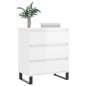 vidaXL Credenza Bianco Lucido 60x35x70 cm in Legno Multistrato vidaXL Credenza Bianco Lucido 60x35x70 cm in Legno Multistrato