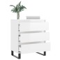 vidaXL Credenza Bianco Lucido 60x35x70 cm in Legno Multistrato vidaXL Credenza Bianco Lucido 60x35x70 cm in Legno Multistrato