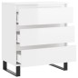 vidaXL Credenza Bianco Lucido 60x35x70 cm in Legno Multistrato vidaXL Credenza Bianco Lucido 60x35x70 cm in Legno Multistrato