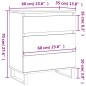 vidaXL Credenza Rovere Marrone 60x35x70 cm in Legno Multistrato