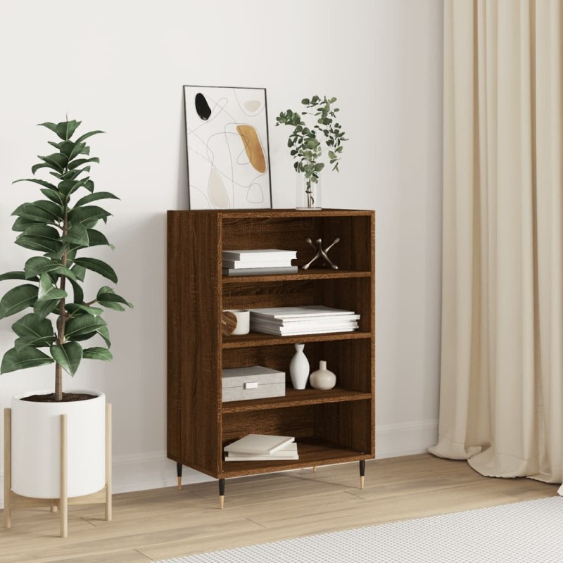 vidaXL Credenza Rovere Marrone 57x35x90 cm in Legno Multistrato vidaXL Credenza Rovere Marrone 57x35x90 cm in Legno Multistrato