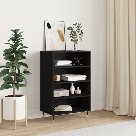 vidaXL Credenza Nera 57x35x90 cm in Legno Multistrato