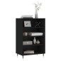 vidaXL Credenza Nera 57x35x90 cm in Legno Multistrato vidaXL Credenza Nera 57x35x90 cm in Legno Multistrato
