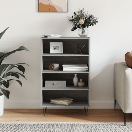 vidaXL Credenza Grigio Cemento 57x35x90 cm in Legno Multistrato