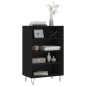 vidaXL Credenza Nera 57x35x90 cm in Legno Multistrato