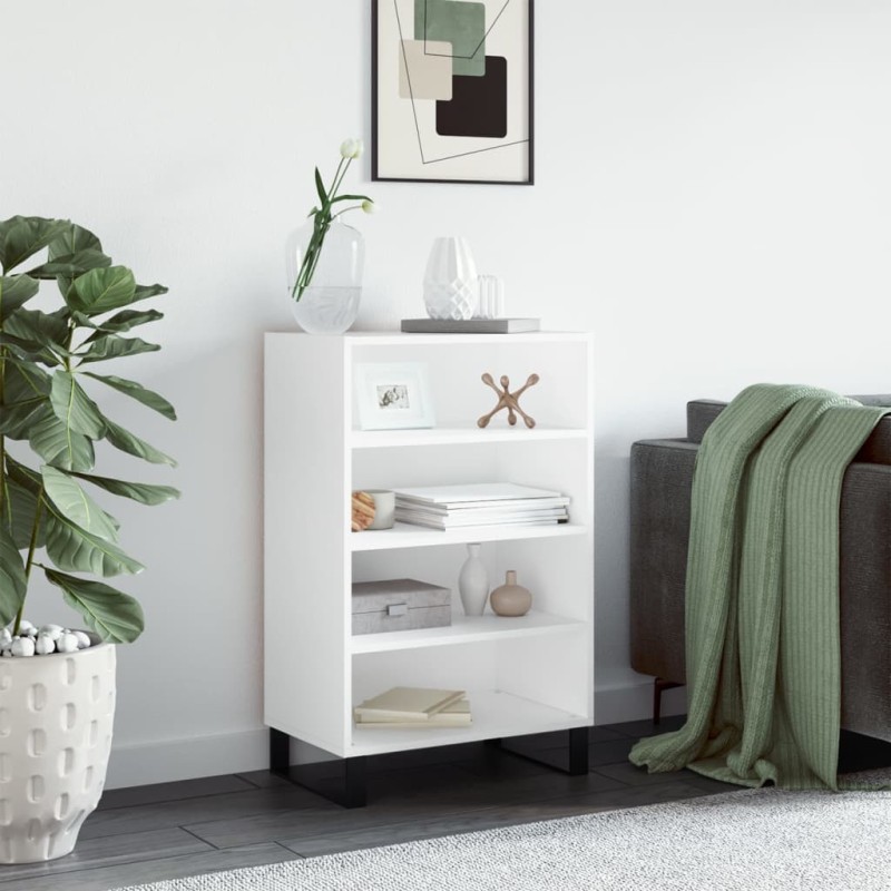 vidaXL Credenza Bianca 57x35x90 cm in Legno Multistrato