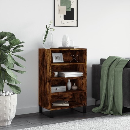 vidaXL Credenza Rovere Fumo 57x35x90 cm in Legno Multistrato