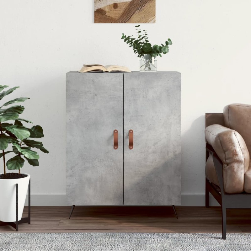 vidaXL Credenza Grigio Cemento 69,5x34x90 cm in Legno Multistrato vidaXL Credenza Grigio Cemento 69,5x34x90 cm in Legno Multistrato