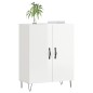 vidaXL Credenza 69,5x34x90 cm in Legno Multistrato Bianco Lucido vidaXL Credenza 69,5x34x90 cm in Legno Multistrato Bianco Lucido