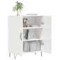 vidaXL Credenza 69,5x34x90 cm in Legno Multistrato Bianco Lucido vidaXL Credenza 69,5x34x90 cm in Legno Multistrato Bianco Lucido