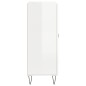 vidaXL Credenza 69,5x34x90 cm in Legno Multistrato Bianco Lucido vidaXL Credenza 69,5x34x90 cm in Legno Multistrato Bianco Lucido