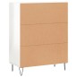 vidaXL Credenza 69,5x34x90 cm in Legno Multistrato Bianco Lucido vidaXL Credenza 69,5x34x90 cm in Legno Multistrato Bianco Lucido