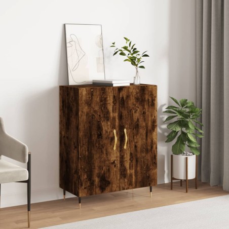 vidaXL Credenza Rovere Fumo 69,5x34x90 cm in Legno Multistrato