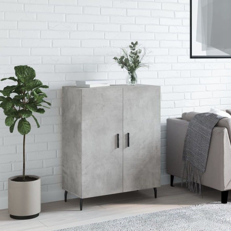 vidaXL Credenza Grigio Cemento 69,5x34x90 cm in Legno Multistrato vidaXL Credenza Grigio Cemento 69,5x34x90 cm in Legno Multistrato
