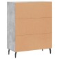 vidaXL Credenza Grigio Cemento 69,5x34x90 cm in Legno Multistrato vidaXL Credenza Grigio Cemento 69,5x34x90 cm in Legno Multistrato