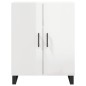 vidaXL Credenza 69,5x34x90 cm in Legno Multistrato Bianco Lucido vidaXL Credenza 69,5x34x90 cm in Legno Multistrato Bianco Lucido