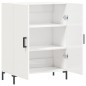 vidaXL Credenza 69,5x34x90 cm in Legno Multistrato Bianco Lucido