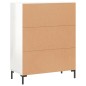 vidaXL Credenza 69,5x34x90 cm in Legno Multistrato Bianco Lucido