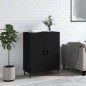vidaXL Credenza Nera 69,5x34x90 cm in Legno Multistrato vidaXL Credenza Nera 69,5x34x90 cm in Legno Multistrato