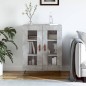 vidaXL Credenza Grigio Cemento 69,5x34x90 cm in Legno Multistrato vidaXL Credenza Grigio Cemento 69,5x34x90 cm in Legno Multistrato