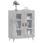 vidaXL Credenza Grigio Cemento 69,5x34x90 cm in Legno Multistrato vidaXL Credenza Grigio Cemento 69,5x34x90 cm in Legno Multistrato