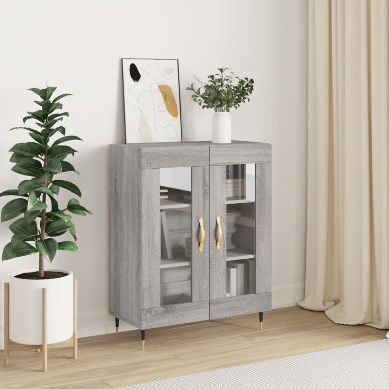 vidaXL Credenza Grigio Sonoma 69,5x34x90 cm in Legno Multistrato vidaXL Credenza Grigio Sonoma 69,5x34x90 cm in Legno Multistrato