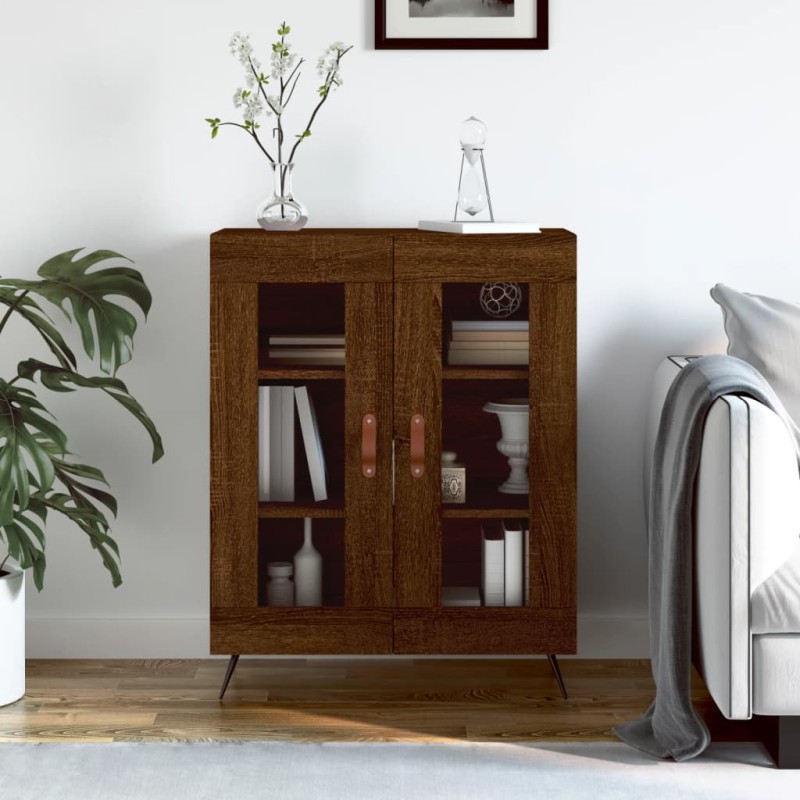 vidaXL Credenza Rovere Marrone 69,5x34x90 cm in Legno Multistrato vidaXL Credenza Rovere Marrone 69,5x34x90 cm in Legno Multistrato
