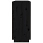 Credenza Nera 110x34x75 cm in Legno Massello di Pino Credenza Nera 110x34x75 cm in Legno Massello di Pino