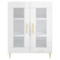 vidaXL Credenza 69,5x34x90 cm in Legno Multistrato Bianco Lucido vidaXL Credenza 69,5x34x90 cm in Legno Multistrato Bianco Lucido