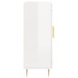 vidaXL Credenza 69,5x34x90 cm in Legno Multistrato Bianco Lucido vidaXL Credenza 69,5x34x90 cm in Legno Multistrato Bianco Lucido