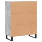 vidaXL Credenza Grigio Cemento 69,5x34x90 cm in Legno Multistrato vidaXL Credenza Grigio Cemento 69,5x34x90 cm in Legno Multistrato