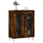 vidaXL Credenza Rovere Fumo 69,5x34x90 cm in Legno Multistrato vidaXL Credenza Rovere Fumo 69,5x34x90 cm in Legno Multistrato