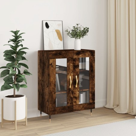 vidaXL Credenza Rovere Fumo 69,5x34x90 cm in Legno Multistrato