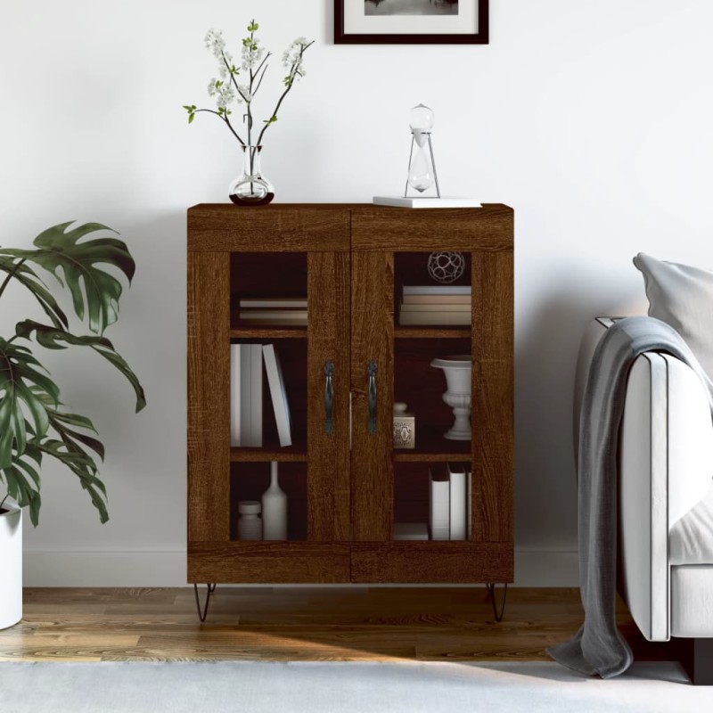 vidaXL Credenza Rovere Marrone 69,5x34x90 cm in Legno Multistrato vidaXL Credenza Rovere Marrone 69,5x34x90 cm in Legno Multistrato