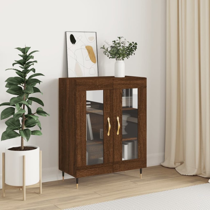 vidaXL Credenza Rovere Marrone 69,5x34x90 cm in Legno Multistrato vidaXL Credenza Rovere Marrone 69,5x34x90 cm in Legno Multistrato