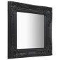 Specchio da Parete Stile Barocco 40x40 cm Nero Specchio da Parete Stile Barocco 40x40 cm Nero