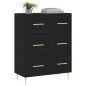 vidaXL Credenza Nera 69,5x34x90 cm in Legno Multistrato vidaXL Credenza Nera 69,5x34x90 cm in Legno Multistrato