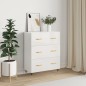 vidaXL Credenza 69,5x34x90 cm in Legno Multistrato Bianco Lucido vidaXL Credenza 69,5x34x90 cm in Legno Multistrato Bianco Lucido
